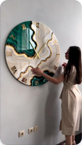 Handmade resin wall clocks